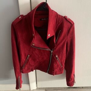 Red Suede Women's Jacket